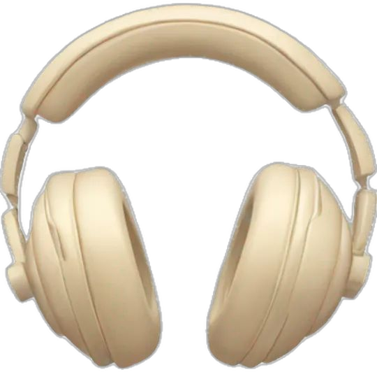 Beige Earphones