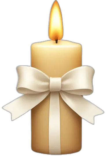 Beige Candle Bow