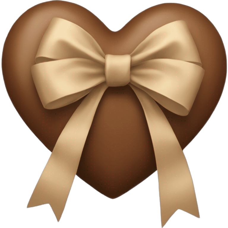 Brown Heart Bow