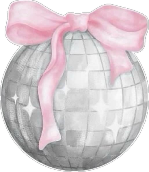 Mirror Ball Pink Bow