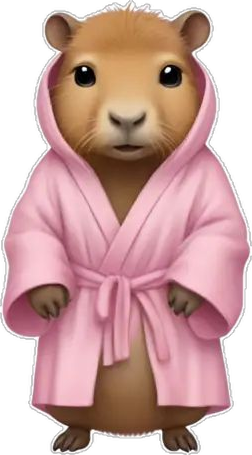 Otter Wearing a Pink Bathrobe