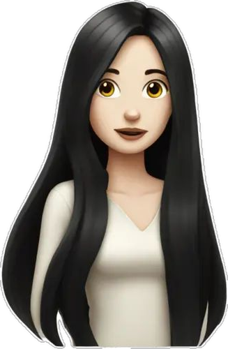 Pale Girl with Long Hair