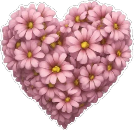 Pink Flower Heart