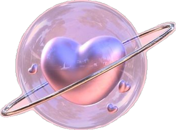 Pink Shining Heart with Luminous Ring