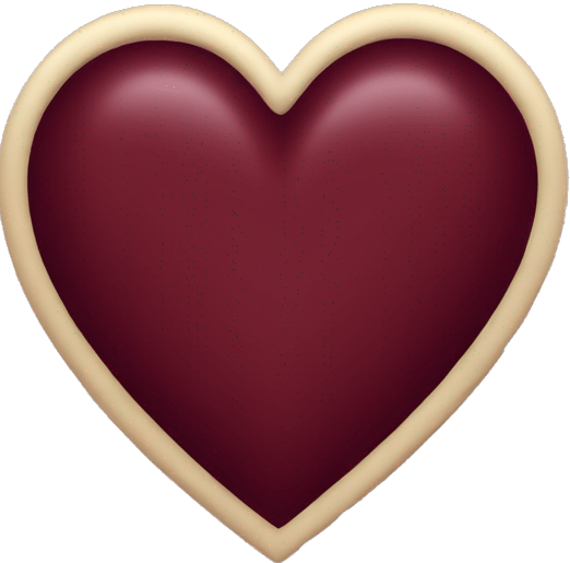 Red Heart with Beige Frame