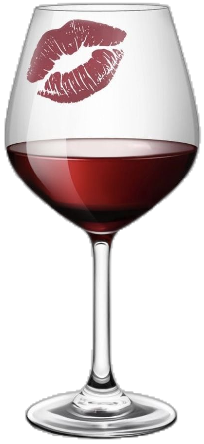 Red Wine High Heel Cup Lip Print