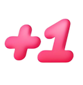 Plus One emoji